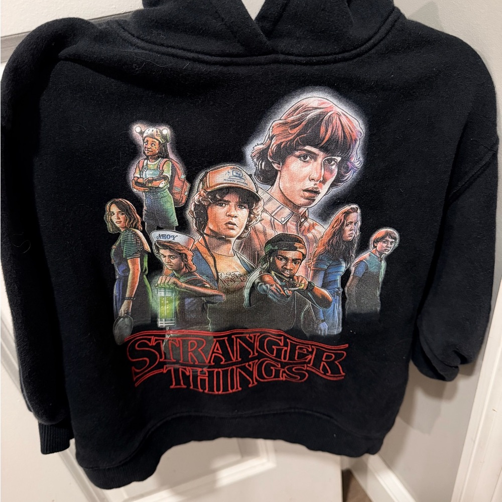 Kids Zara Stranger Things Black Hoodie